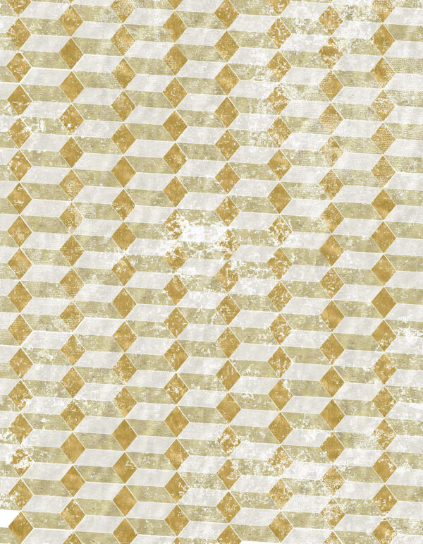 Geometric rug in golden brown, greige and natural white